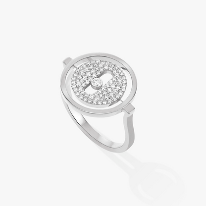[Rosla]LUCKY MOVE PAVED SILVER DIAMOND RING