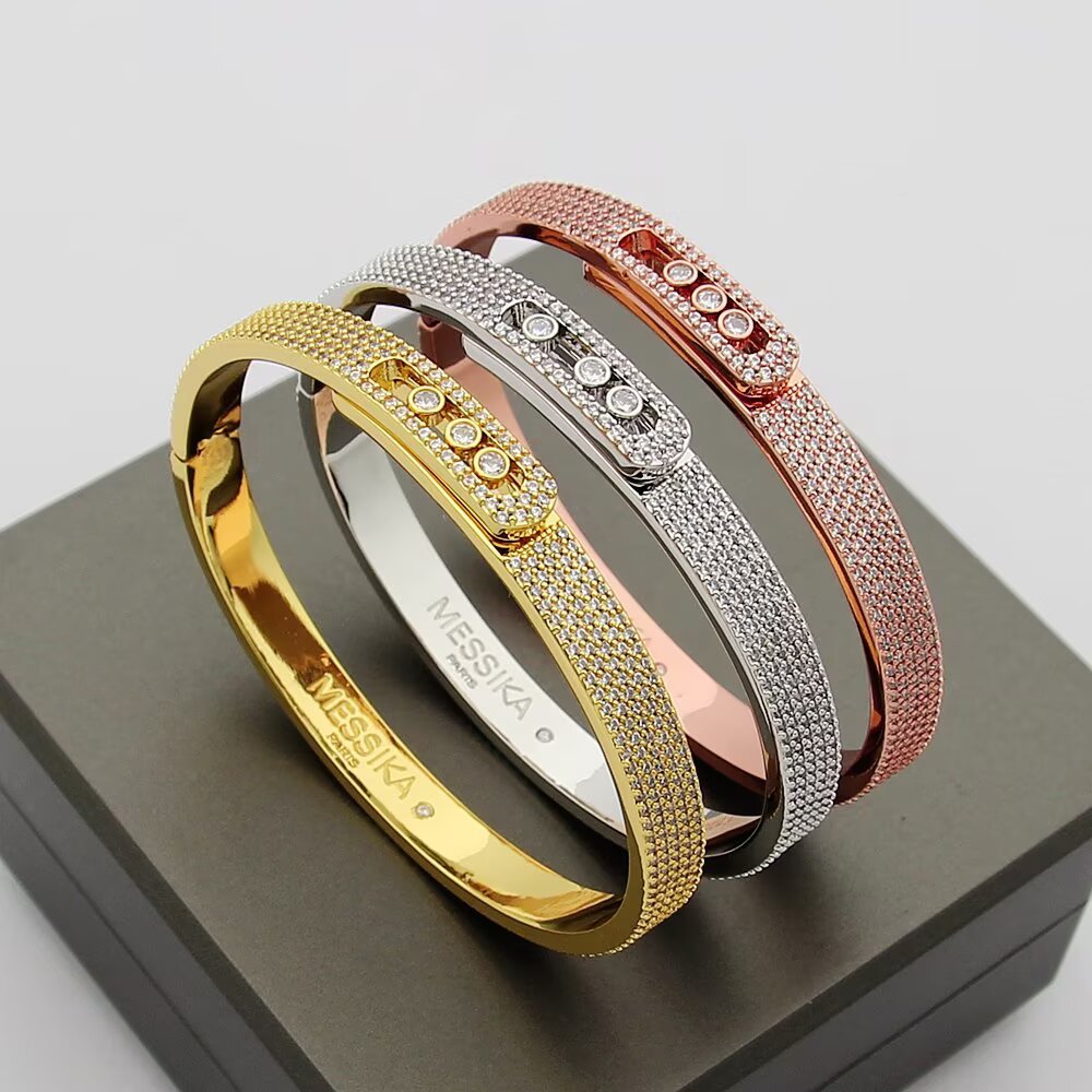 [Rosla]Move Noa Full Pavé Diamond Bangle Bracelet