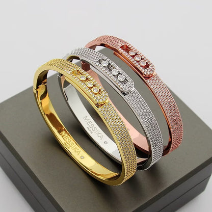 [Rosla]Move Noa Full Pavé Diamond Bangle Bracelet