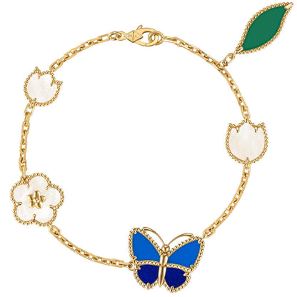[Rosla]LUCKY SPRING BUTTERFLY 5 MOTIF BRACELET