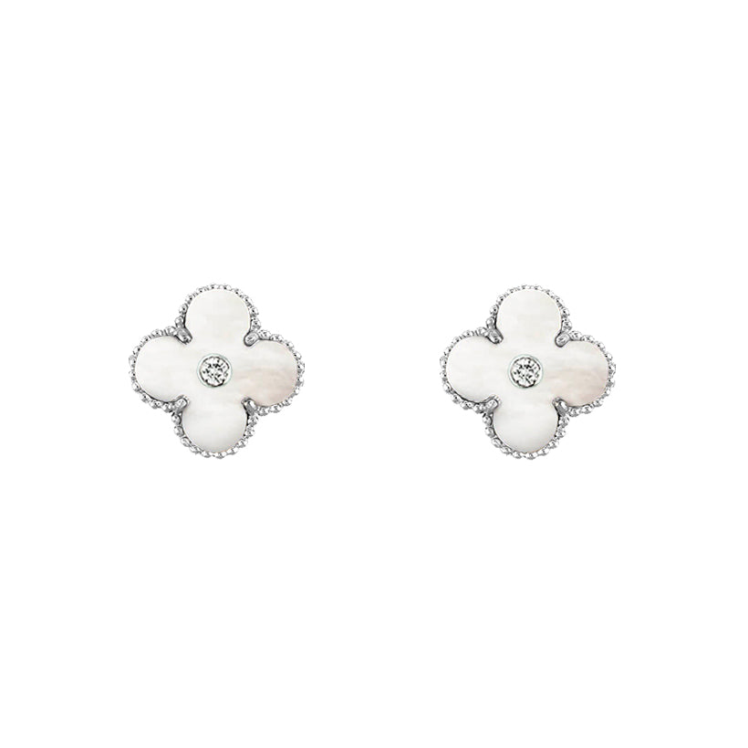[Rosla]CLOVER SILVER 15MM EARRINGS COLLECTION
