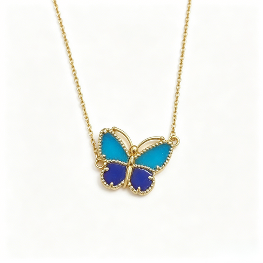 [LUXE]2026 NEW STYLE LUCKY SPRING BUTTERFLY 1 MOTIFS FLOWER NECKLACE