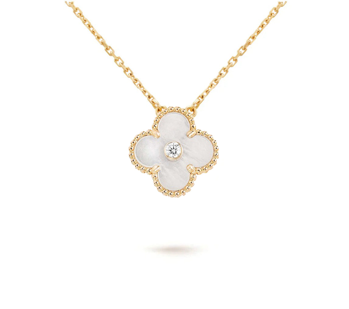 [Rosla]CLOVER 15MM CHRISTMAS LIMITED EDITION SINGLE FLOWER NECKLACE