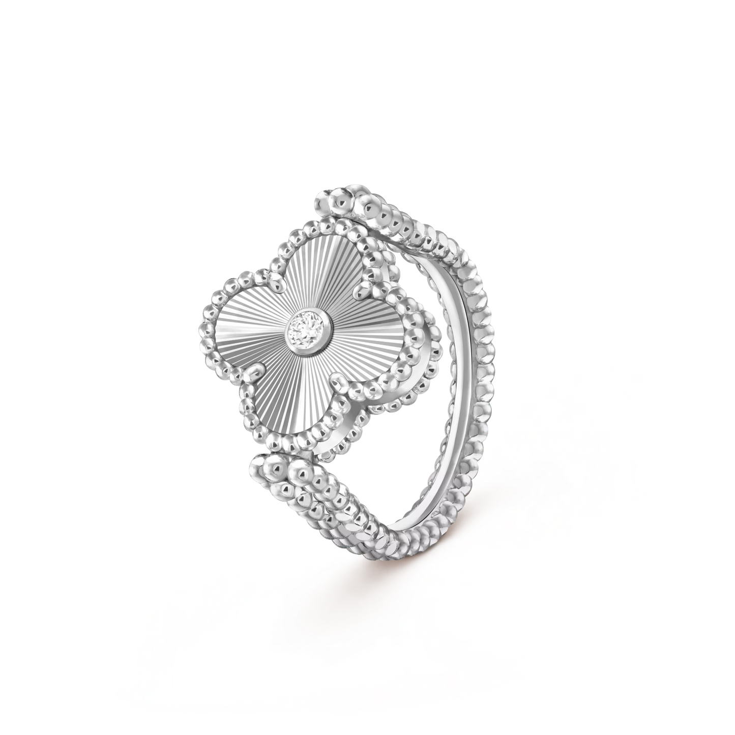 [Rosla]CLOVER RIVERSIBLE RING SILVER COLLECTION