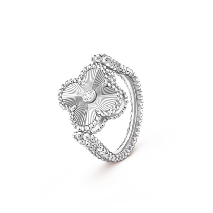 [Rosla]CLOVER RIVERSIBLE RING SILVER COLLECTION