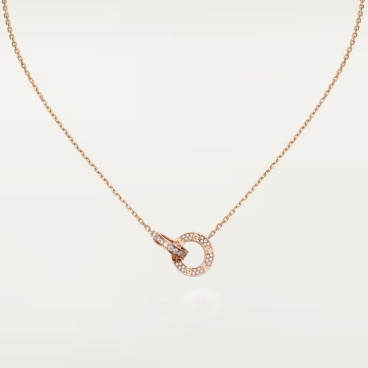 [Rosla]LOVE  FULL DIAMOND PENDANT NECKLACE