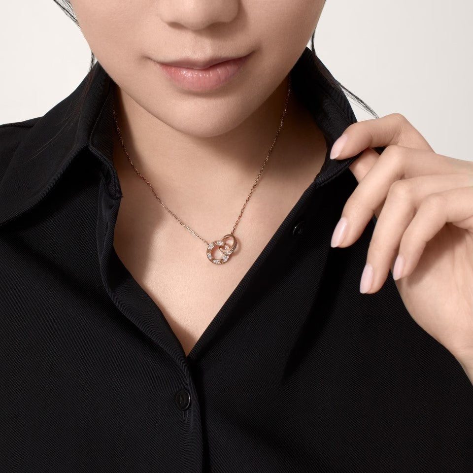 [Rosla]LOVE  FULL DIAMOND PENDANT NECKLACE