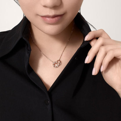 [Rosla]LOVE  FULL DIAMOND PENDANT NECKLACE