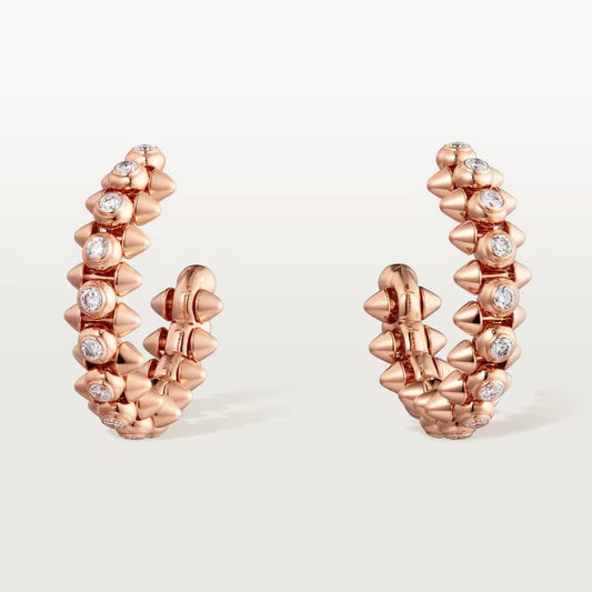 [Rosla]CLASH FULL DIAMOND MEDIUM EARRINGS