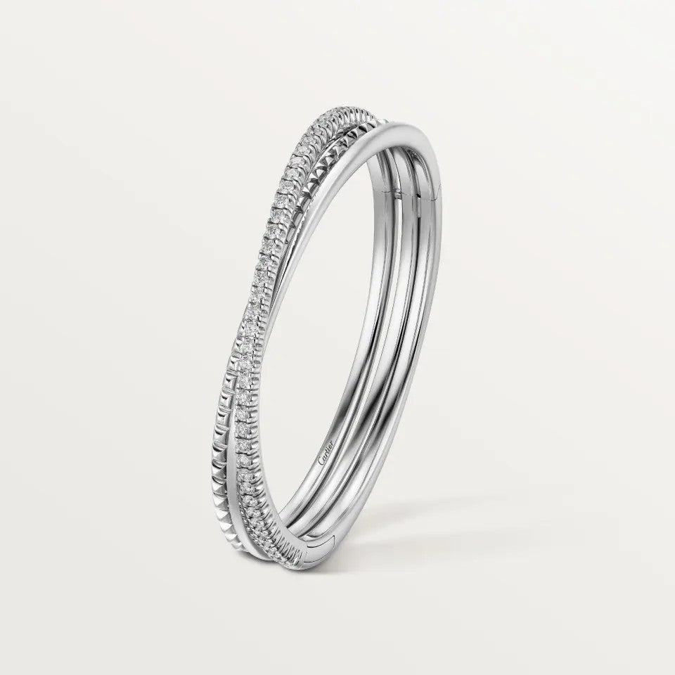 [Rosla]ETINCELLE HALF-PAVED DIAMOND BRACELET