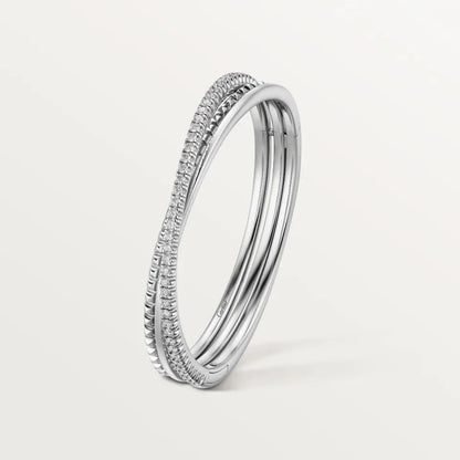 [Rosla]ETINCELLE HALF-PAVED DIAMOND BRACELET