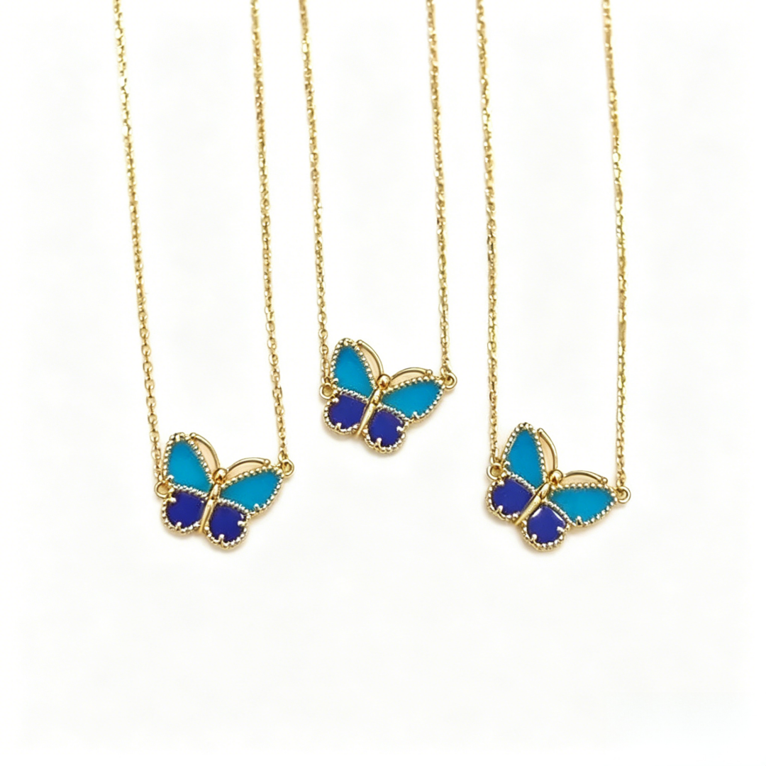 [LUXE]2026 NEW STYLE LUCKY SPRING BUTTERFLY 1 MOTIFS FLOWER NECKLACE