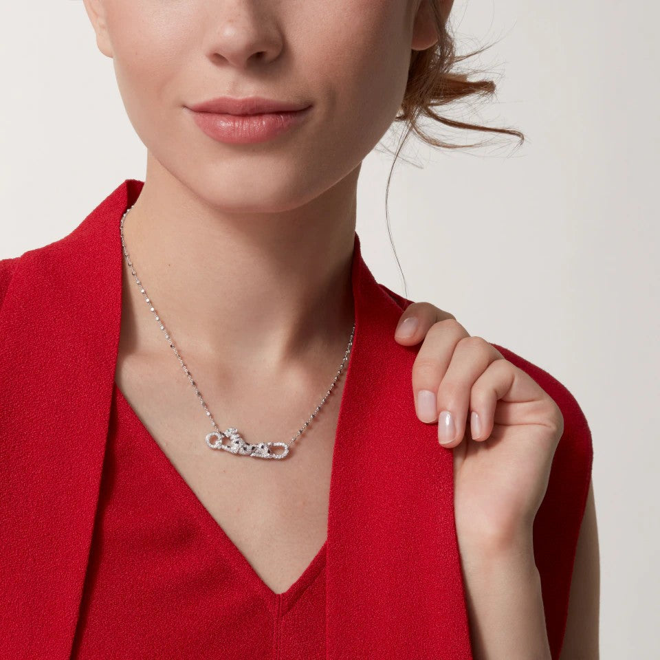 [Rosla]PANTHERE PAVED DIAMOND NECKLACE