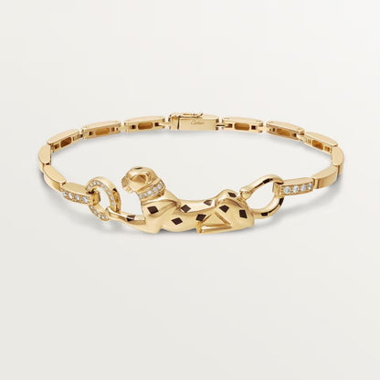 [Rosla]PANTHERE HALF DIAMOND ON CHAIN BRACELET