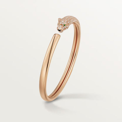 [Rosla]PANTHERE HALF DIAMOND OPEN BRACELET