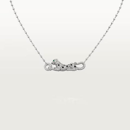 [Rosla]PANTHERE PAVED DIAMOND NECKLACE