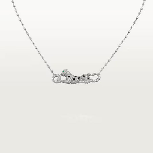 [Rosla]PANTHERE PAVED DIAMOND NECKLACE