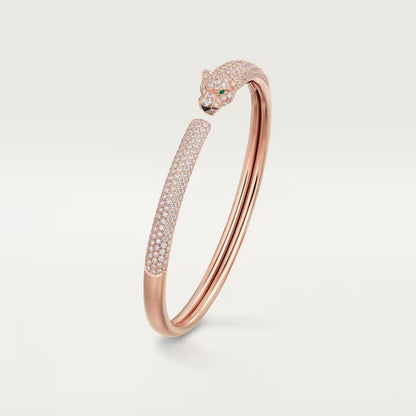 [Rosla]PANTHERE FULL DIAMOND OPEN BRACELET