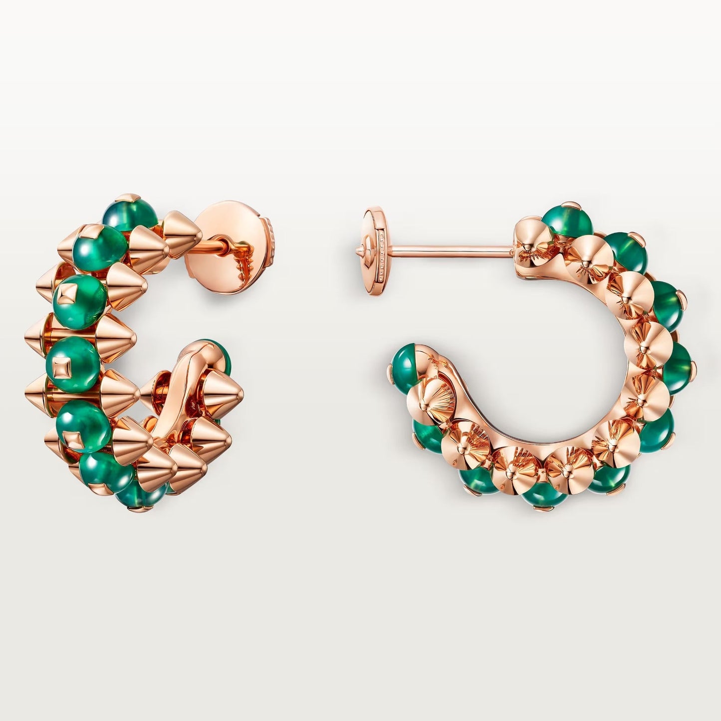 [Rosla]CLASH 7.9MM AGATE CHALCEDONY EARRINGS