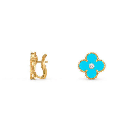 [Rosla]CLOVER 15MM MOP DIAMOND EARRINGS COLLECTION