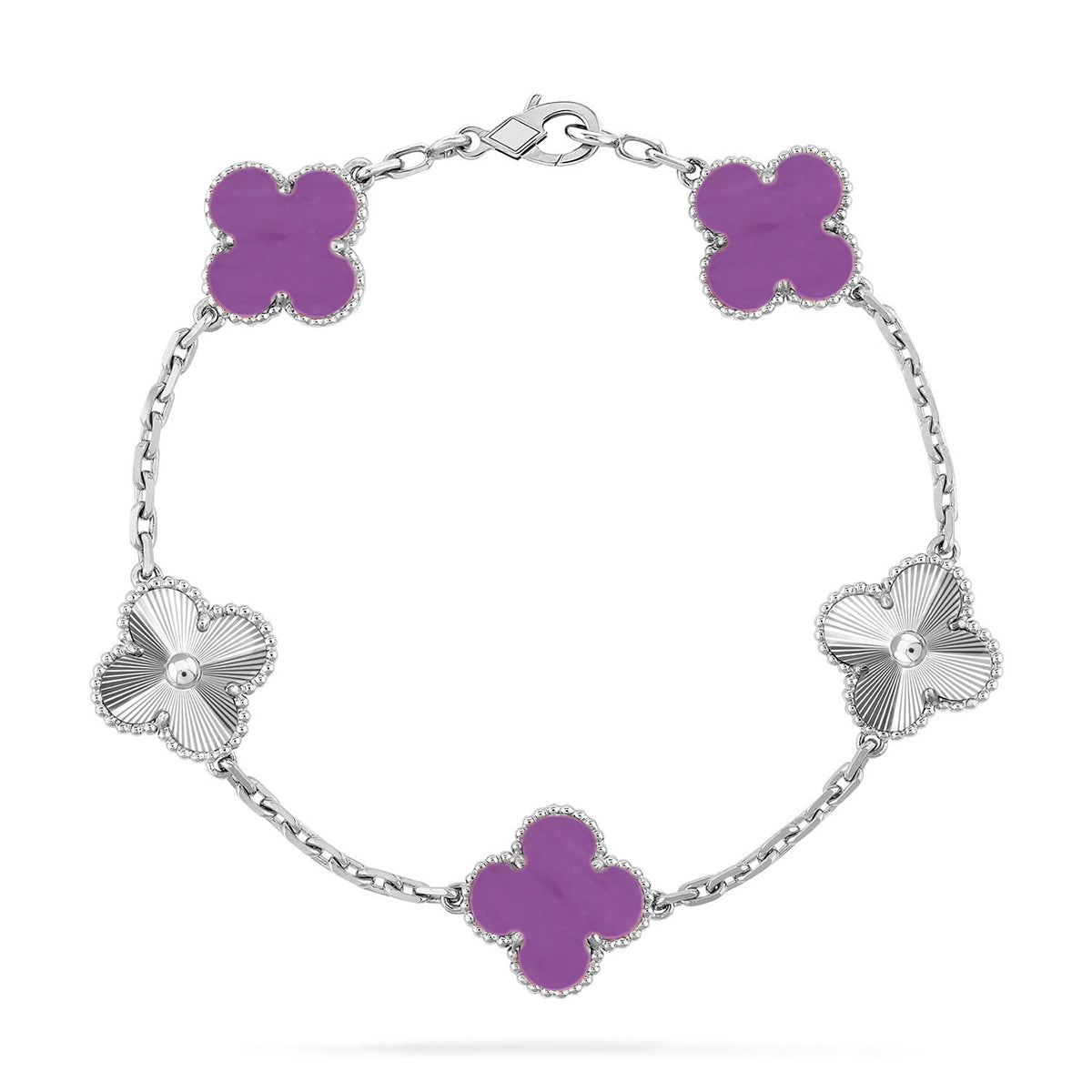 [Rosla] CLOVER 5 MOTIF VIOLET BRACELET COLLECTION