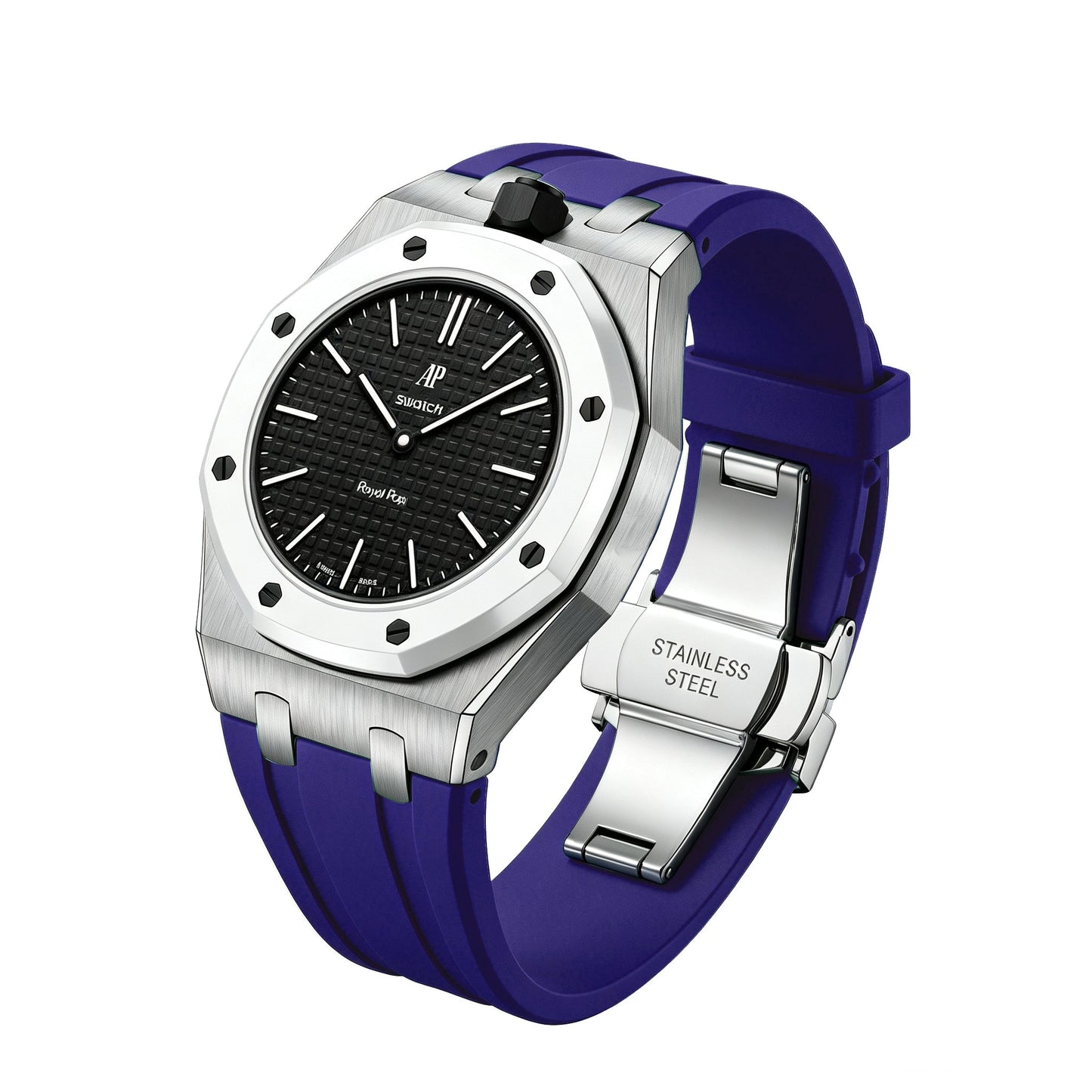 [Rosla]Royal Oak Pop Exclusive Steel Case & Silicone Strap With Cradle