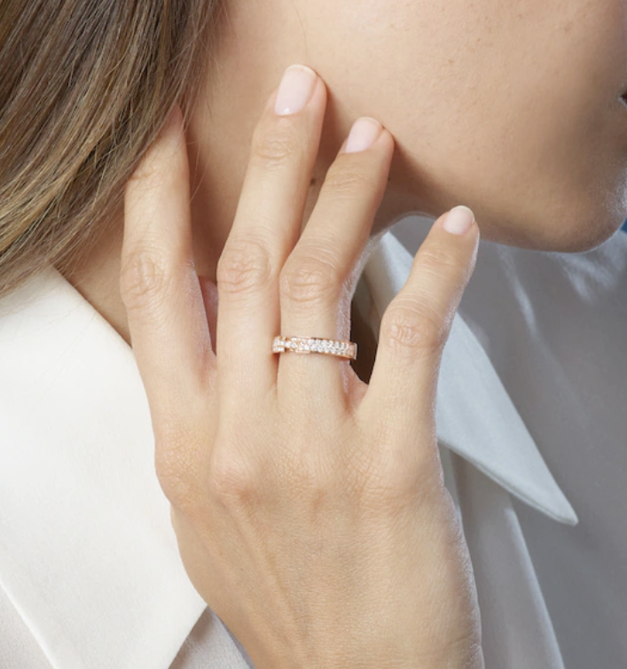 [Rosla]ALLIANCE LIENS VIDENCE PAVED DIAMOND 4MM RING