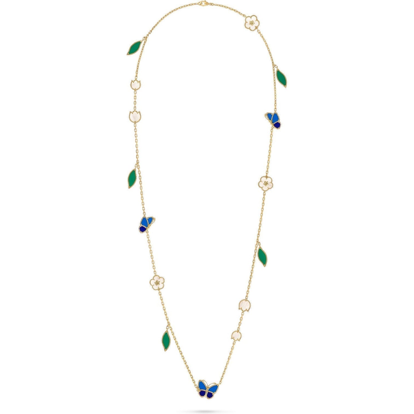 [Rosla]LUCKY SPRING BUTTERFLY 15 FLOWER NECKLACE