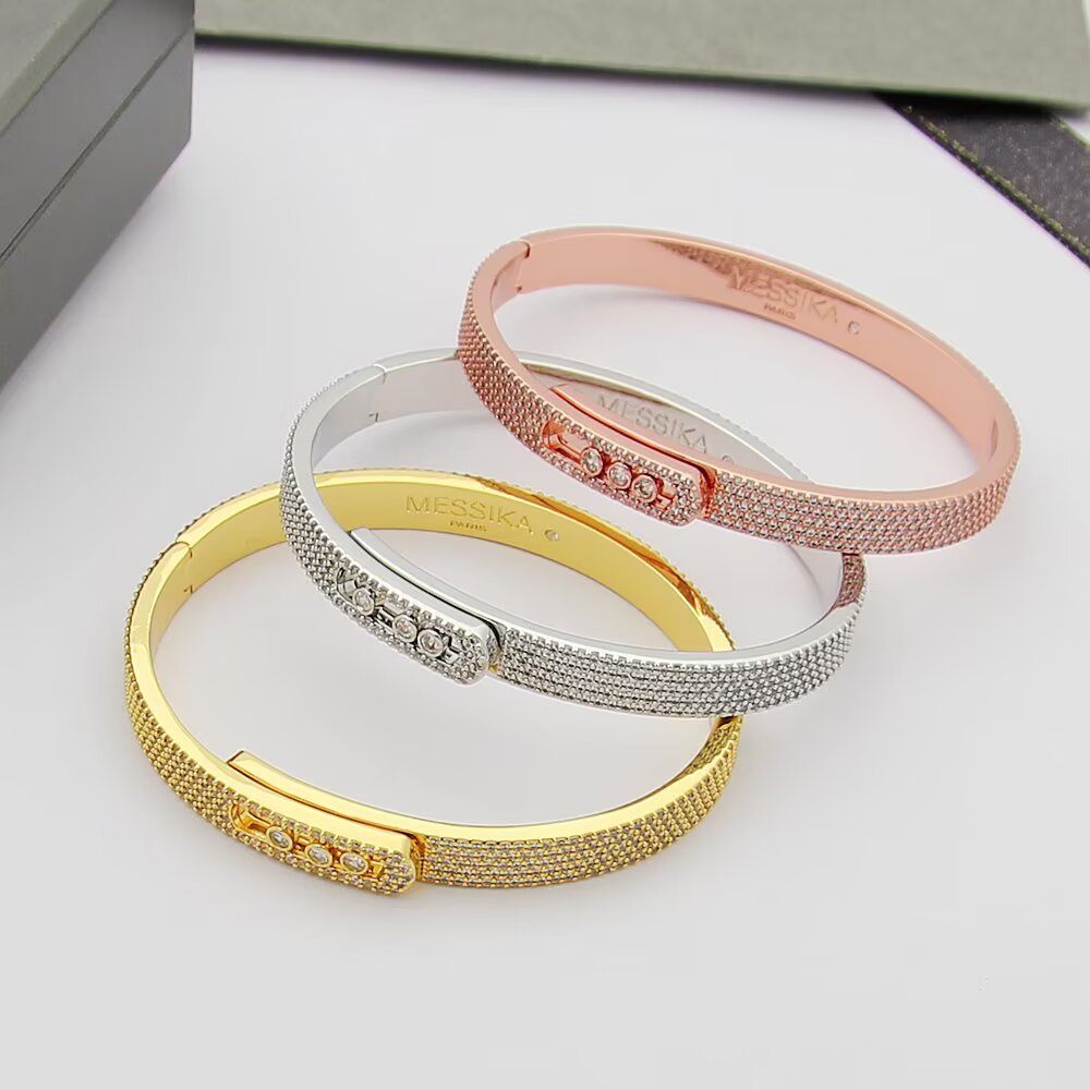 [Rosla]Move Noa Full Pavé Diamond Bangle Bracelet