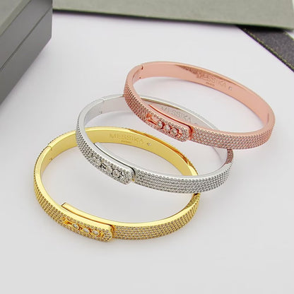 [Rosla]Move Noa Full Pavé Diamond Bangle Bracelet