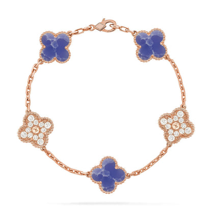 [Rosla]CLOVER 5 MOTIF BLUE VEINS BRACELET COLLECTION
