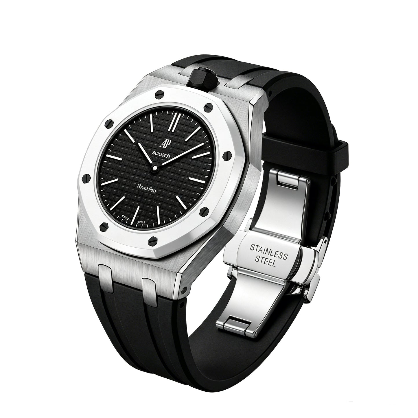 [Rosla]Royal Oak Pop Exclusive Steel Case & Silicone Strap With Cradle