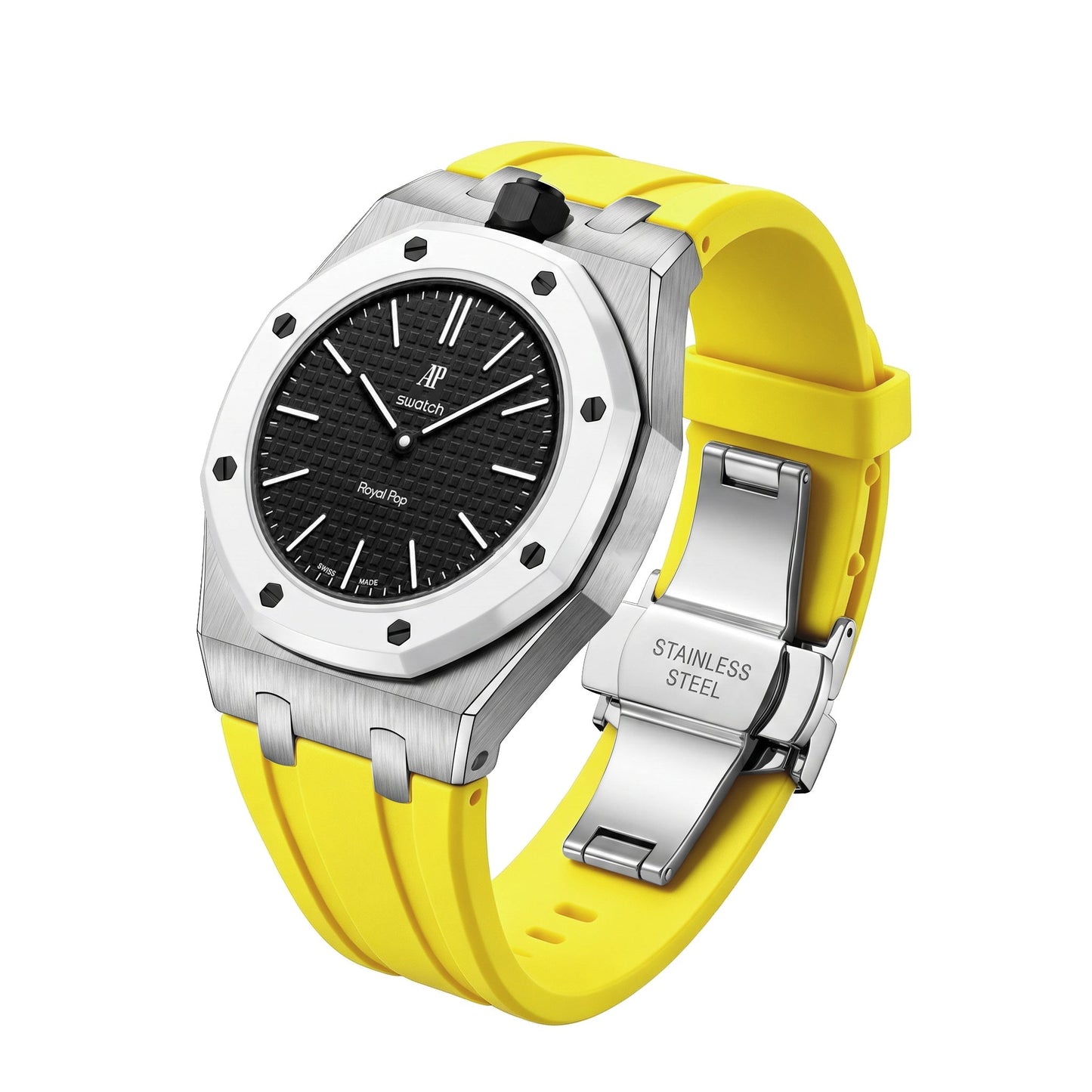 [Rosla]Royal Oak Pop Exclusive Steel Case & Silicone Strap With Cradle