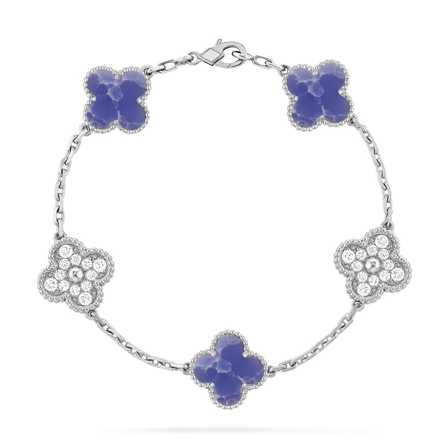 [Rosla]CLOVER 5 MOTIF BLUE VEINS BRACELET COLLECTION