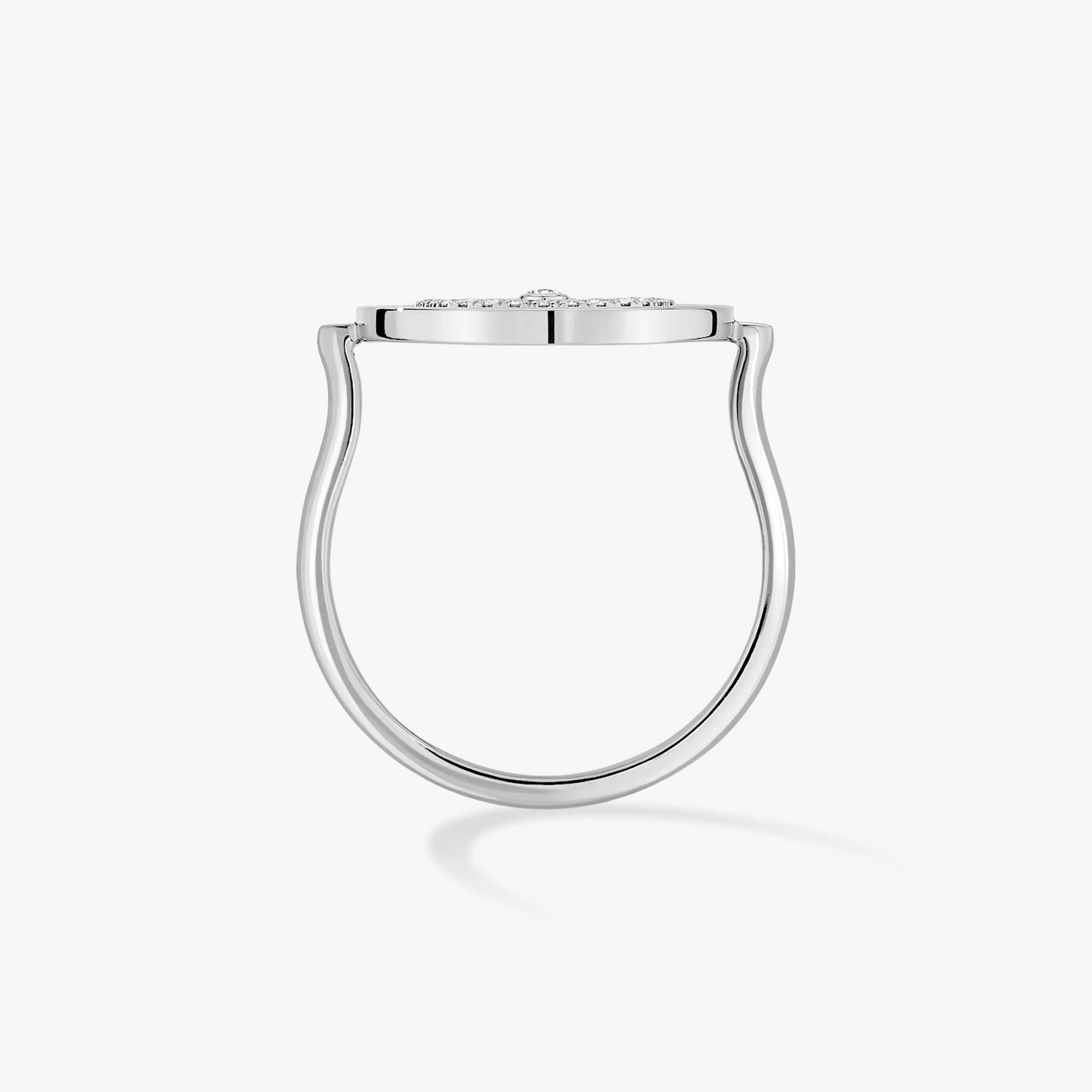 [Rosla]LUCKY MOVE PAVED SILVER DIAMOND RING