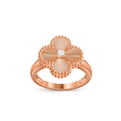 [Rosla]CLOVER DIAMOND RING ROSE GOLD COLLECTION