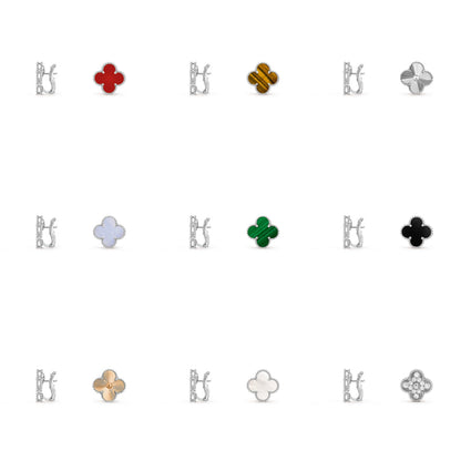[Rosla]CLOVER SILVER 15MM MOP EARRINGS COLLECTION