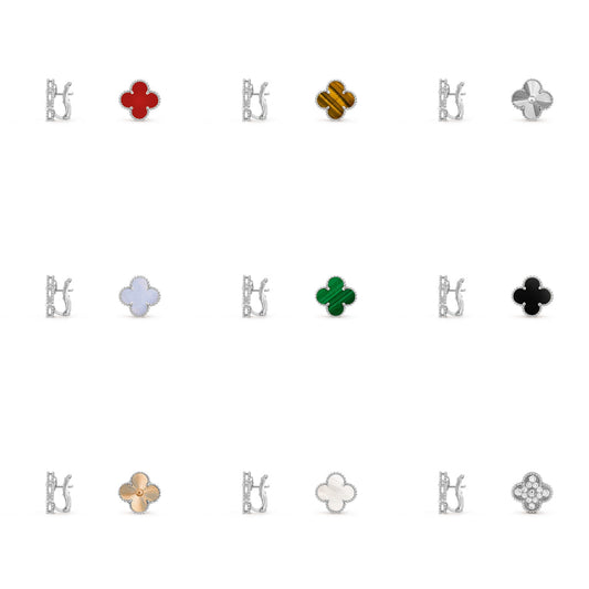 [Rosla]CLOVER SILVER 15MM MOP EARRINGS COLLECTION