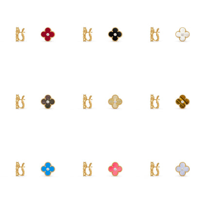 [Rosla]CLOVER 15MM MOP DIAMOND EARRINGS COLLECTION