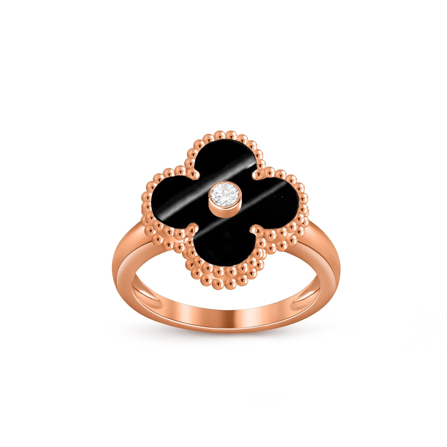 [Rosla]CLOVER DIAMOND RING ROSE GOLD COLLECTION