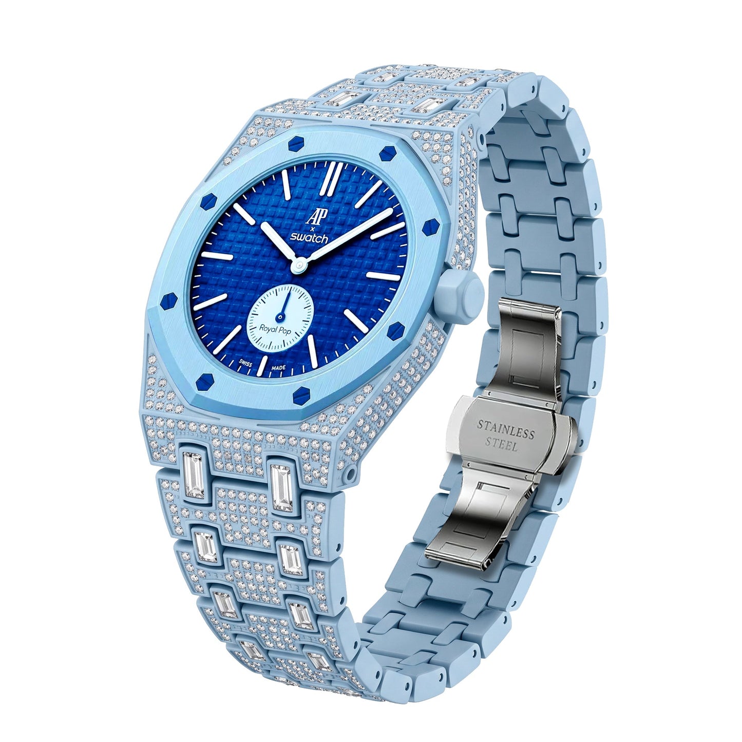 [Rosla]Royal Oak Pop Exclusive Bioceramic Case & Bioceramic Strap Full Diamond
