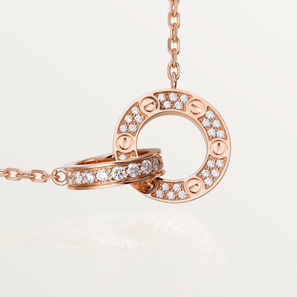 [Rosla]LOVE  FULL DIAMOND PENDANT NECKLACE