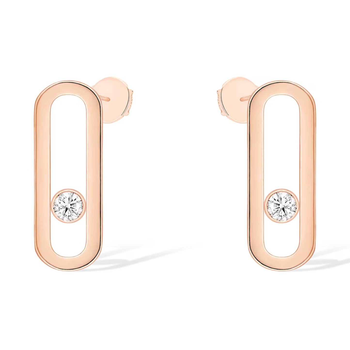 [Rosla]MOVE UNO SMALL 1 DIAMOND EARRINGS