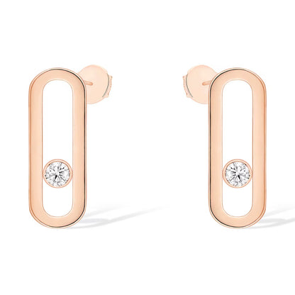 [Rosla]MOVE UNO SMALL 1 DIAMOND EARRINGS