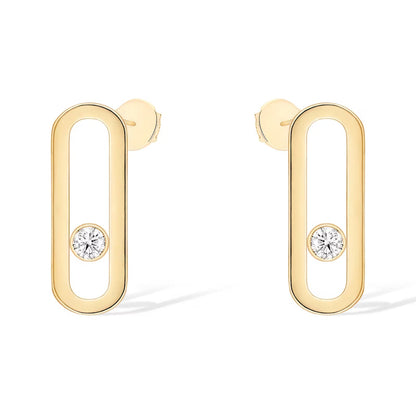 [Rosla]MOVE UNO SMALL 1 DIAMOND EARRINGS