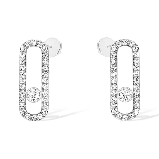 [Rosla]MOVE UNO STUD DIAMOND PAVED EARRINGS