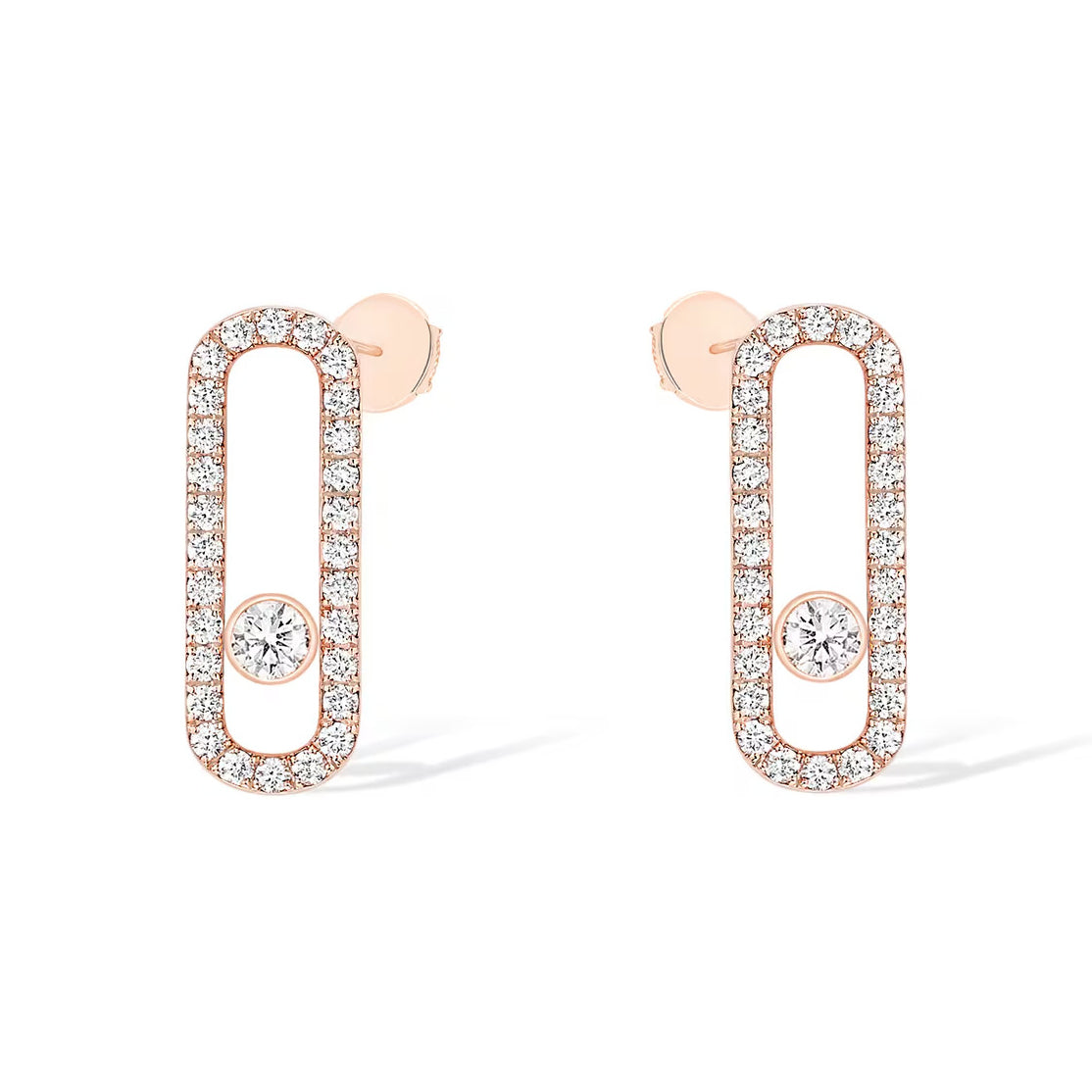 [Rosla]MOVE UNO STUD DIAMOND PAVED EARRINGS