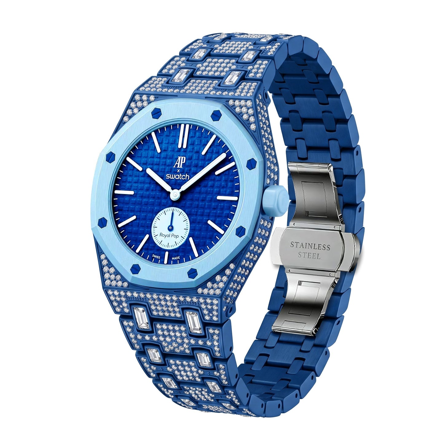 [Rosla]Royal Oak Pop Exclusive Bioceramic Case & Bioceramic Strap Full Diamond