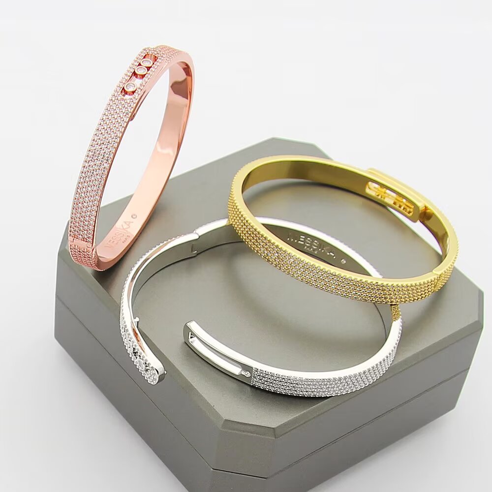 [Rosla]Move Noa Full Pavé Diamond Bangle Bracelet