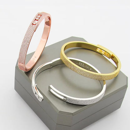 [Rosla]Move Noa Full Pavé Diamond Bangle Bracelet